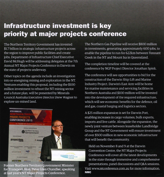 Infrastructure investment is key priority at major projects conference
